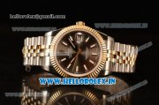 Rolex Datejust 37mm Swiss ETA 2836 Automatic Two Tone with Grey Dial and Stick Markers