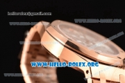 Audemars Piguet Royal Oak Chronograph Miyota OS10 Quartz Rose Gold Case with White Dial and Rose Gold Bracelet