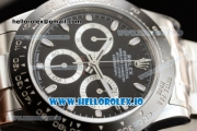 Rolex Cosmograph Daytona Clone Rolex 4130 Automatic Steel Case Black Dial With Stick Markers Steel Bracelet - 1:1 Original (AR)