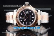 Rolex Yacht-Master 40 Clone Rolex 3135 Automatic Two Tone Case/Bracelet with Black Dial (BP)