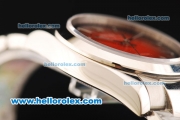Rolex Air King Automatic Movement Full Steel with Red Dial and White Stick Markers