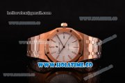 Audemars Piguet Royal Oak 41 Miyota 9015 Automatic Full Rose Gold with White Dial and Stick Markers (EF)