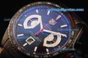 Tag Heuer Grand Carrera Chronograph Quartz Movement PVD Case with Black Dial and Black Rubber Strap