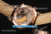 Patek Philippe Grand Complication 9015 Auto Rose Gold Case with Black Dial and Black Leather Strap