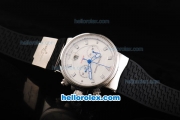 Ulysse Nardin Maxi Marine Swiss Valjoux 7750 Automatic Movement White Dial with Black Rubber Strap