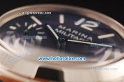 Panerai Marina Militare Asia 6497 Manual Winding Steel Case with Dark Blue Dial and Black Leather Strap