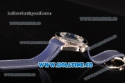 Omega Planet Ocean Clone Omega 8500 Automatic Steel Case with Blue Dial White Stick Markers and Blue Rubber Strap (EF)