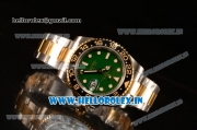 Rolex GMT-Master II Swiss ETA 2836 Automatic Two Tone Yellow Gold Case With Ceramic Bezel Black Dial 116718LN K