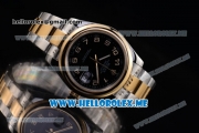 Rolex Day-Date II Asia Automatic Two Tone Case/Bracelet with Black Dial and Luminous Hands