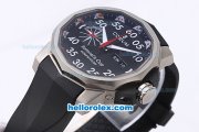 Corum Admiral's Cup Working Chronograph Asia Valjoux 7750 Movement with Black Dial