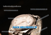 Rolex Datejust 37mm Swiss ETA 2836 Automatic Steel Case with Jubilee Steel Bezel White Dial Roman Steel Bracelet