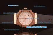 Hublot Big Bang Hub4100 Rose Gold Case with White Dial and Black Rubber Strap-1:1 Original