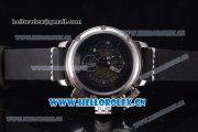 U-Boat Chimera Skeleton Chronograph Miyota OS10 Quartz Steel Case with Skeleton Dial Steel Bezel and Black Leather Strap