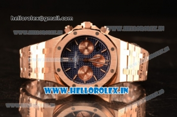 Audemars Piguet Royal Oak Chrono Full Rose Gold With Blue Dial 7750 Automatic 26331OR.OO.1220OR.01