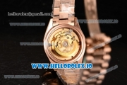 Rolex Datejust Swiss ETA 2671 Automatic Rose Gold Case with Green Dial Diamonds Markers and Rose Gold Bracelet (BP)