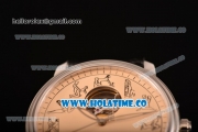 Blancpain Le Brassus Tourbillon Swiss ETA 2824 Automatic Steel Case with Beige Dial and Black Leather Strap