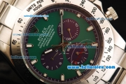 Rolex Daytona II Oyster Perpetual Automatic Movement Full Steel with Green Dial and White Markers