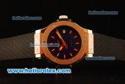 Hublot Big Bang Ladies' Miyota Automatic Rose Gold Case with Black Dial and Black Rubber Strap-Lady Size