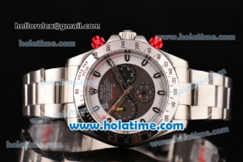 Rolex Daytona Brevet Asia 3836 Automatic Full Steel with White/Gray Dial and Stick Markers