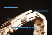 Chopard Happy Sport Square Swiss Quartz Tow Tone Case with White MOP Dial and Two Tone Bracelet