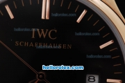 IWC Schaffhausen Automatic Black Dial and Rose Golden Case