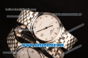 Longines Master Swiss ETA 2824 Automatic Full Steel with White Dial and Diamonds Markers