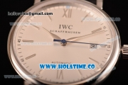 IWC Portofino Chrono Swiss ETA 2824 Automatic Steel Case with Silver Dial and Stick Markers