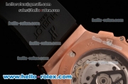 Hublot Big Bang Chrono Clone HUB4100 Automatic Rose Gold/Ceramic Case with Black Rubber Strap Black Dial