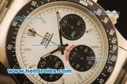 Rolex Daytona Vintage Chronograph Swiss Valjoux 7750 Steel Case/Strap with White Dial and Silver Markers