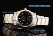 Rolex Explorer Oyster Perpetual Swiss ETA 2836 Automatic Movement Full Steel with Black Dial and White Stick Markers-41mm Size