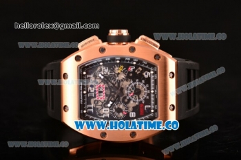 Richard Mille RM005 FM Asia Automatic Rose Gold Case with Skeleton Dial and Black Inner Bezel