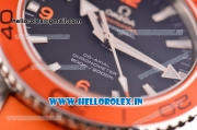 Omega Seamaster Planet Ocean Swiss ETA 2824 Automatic Steel Case with Orange Bezel Black Dial and Stick Markers (EF)
