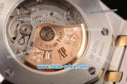 Audemars Piguet Royal Oak Swiss ETA 2824 Automatic Two Tone Case with Two Tone Strap and White Grid Dial - 1:1 Original