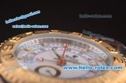 Rolex Yacht Master II Oyster Perpetual Chronometer Automatic with White Dial-Gold Bezel