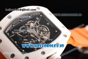 Richard Mille RM 055 Bubba Watson 9015 Automatic Ceramic Case with Black Dial Dots Markers and Rubber Strap