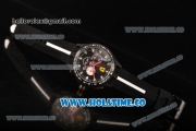 Ferrari Race Day Watch Chrono Miyota OS20 Quartz PVD Case with Black Dial and Silver Stick Markers - One White Subdial