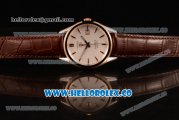 Tag Heuer Carrera Calibre 5 wiss ETA 2824 Automatic Steel Case with Brown Leather Strap and White Dial