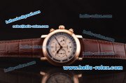 Audemars Piguet Jules Audemars Chronograph Miyota OS20 Quartz Rose Gold Case with White Dial and Rose Gold Arabic Numeral Hour Markers