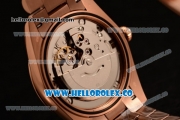 Rolex Day-Date Asia/Swiss ETA 2836 Automatic Rose Gold Case with White Dial and Rose Gold Bracelet - (BP)