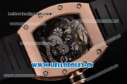 Richard Mille RM053 Asia Automatic Rose Gold Case with Skeleton Dial and Black Rubber Strap