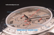 Rolex Daytona Swiss Valjoux 7750 Automatic Movement Steel Case and Strap with Grey Dial and Roman Numeral Markers
