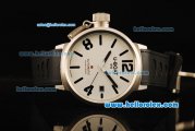 U-Boat Golden Crown Automatic Movement Steel Case with Black Markers and Black Rubber Strap