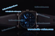 Bell & Ross BR 03-94 Quartz Movement PVD Case with Blue Dial and Marking