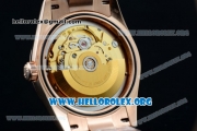 Rolex Day-Date Swiss ETA 2836 Automatic Rose Gold Case with Brown Dial Diamonds Markers and Rose Gold Bracelet (BP)