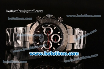 Rolex Daytona Project X Designs Asia 3836 Automatic Full PVD with White Stick Markers and Black Dial