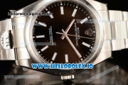 Rolex Oyster Perpetual Air King Clone Rolex 3135 Automatic Steel Case Black Dial With Stick Markers Steel Bracelet (JF)