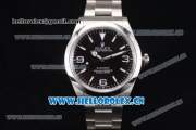 Rolex Explorer Swiss ETA 2836 Automatic Stainless Steel Case/Bracelet with Black Dial and Stick/Arabic Numeral Markers (JF)