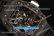 Richard Mille RM35-02 Carbon Fiber With Miyota 9015 Movement 1:1 Clone Black Rubber