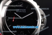Panerai Luminor Marina 1950 America's Cup 3 Days Automatic PAM 727 Clone P.9010 Automatic Steel Case with Black Dial and Black Leather Strap - 1:1 Original (EF)