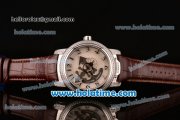 Ulysse Nardin Freak Automatic Steel/Diamond Case with White Dial and Brown Leather Strap (EF)